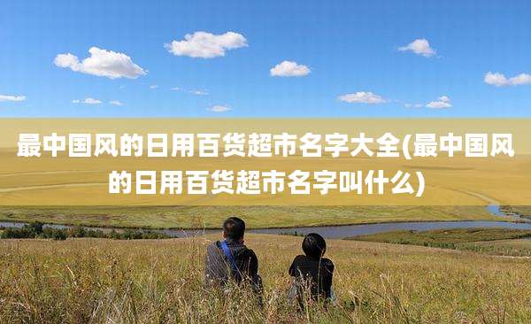 最中国风的日用百货超市名字大全(最中国风的日用百货超市名字叫什么)