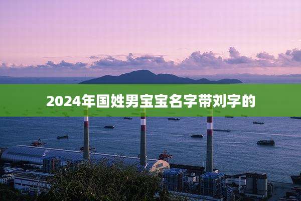 2024年国姓男宝宝名字带刘字的