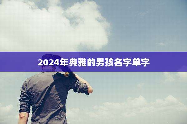 2024年典雅的男孩名字单字