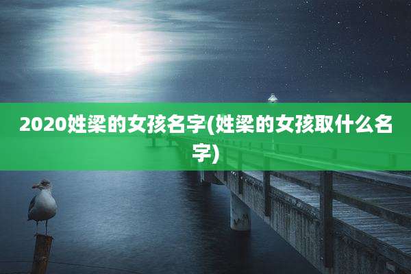 2020姓梁的女孩名字(姓梁的女孩取什么名字)