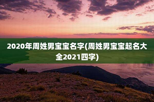2020年周姓男宝宝名字(周姓男宝宝起名大全2021四字)
