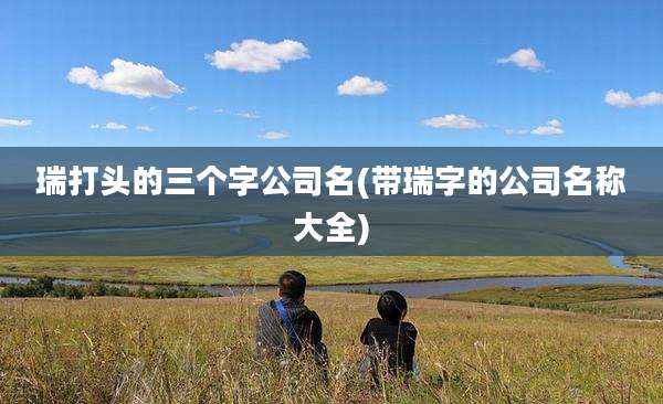 瑞打头的三个字公司名(带瑞字的公司名称大全)