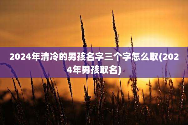 2024年清冷的男孩名字三个字怎么取(2024年男孩取名)