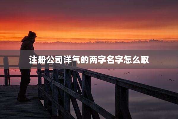 注册公司洋气的两字名字怎么取