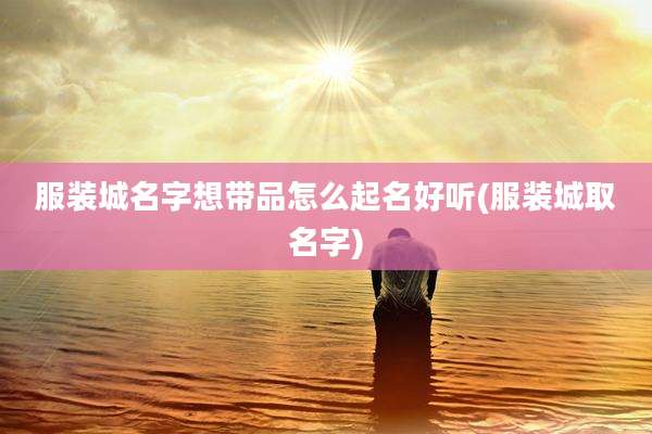 服装城名字想带品怎么起名好听(服装城取名字)