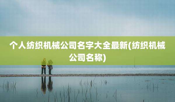 个人纺织机械公司名字大全最新(纺织机械公司名称)