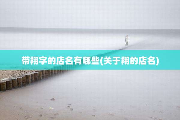 带翔字的店名有哪些(关于翔的店名)