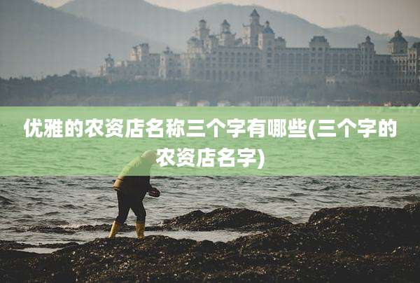 优雅的农资店名称三个字有哪些(三个字的农资店名字)
