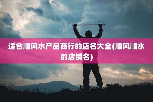 适合顺风水产品商行的店名大全(顺风顺水的店铺名)