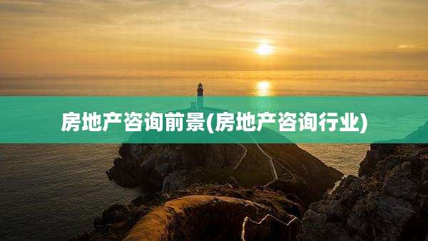 房地产咨询前景(房地产咨询行业)