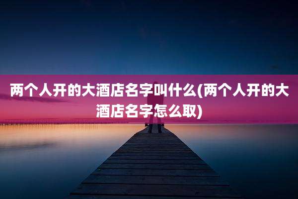 两个人开的大酒店名字叫什么(两个人开的大酒店名字怎么取)