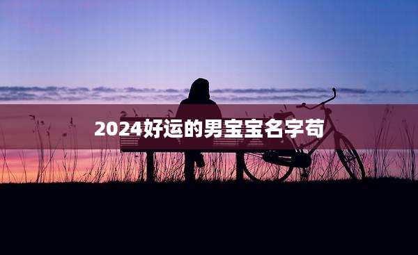 2024好运的男宝宝名字苟