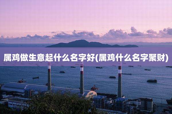 属鸡做生意起什么名字好(属鸡什么名字聚财)