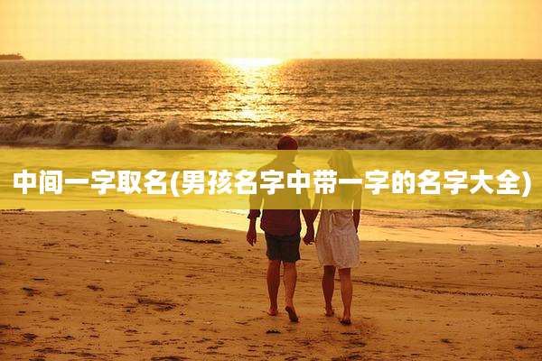 中间一字取名(男孩名字中带一字的名字大全)