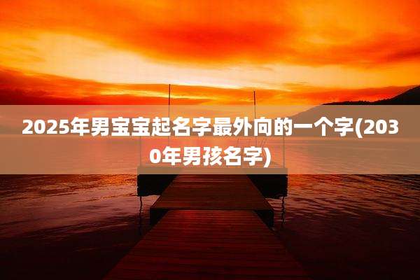 2025年男宝宝起名字最外向的一个字(2030年男孩名字)