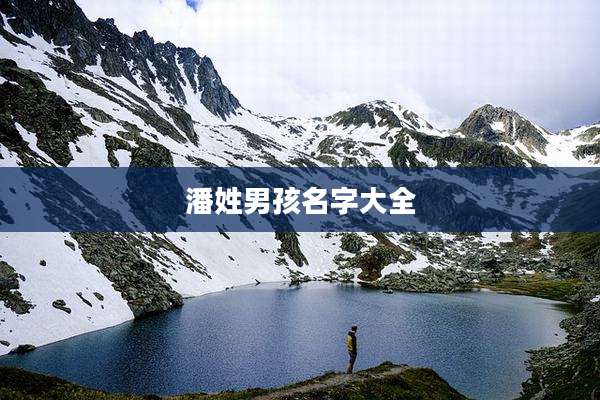 潘姓男孩名字大全