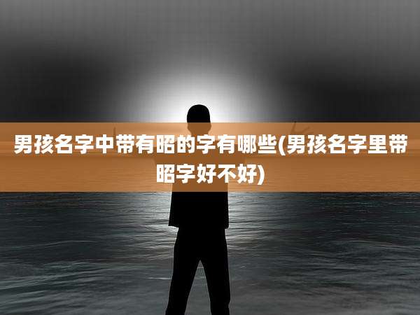 男孩名字中带有昭的字有哪些(男孩名字里带昭字好不好)