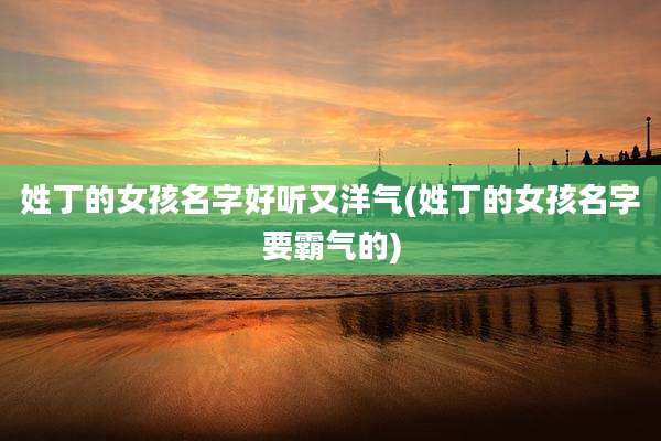姓丁的女孩名字好听又洋气(姓丁的女孩名字要霸气的)
