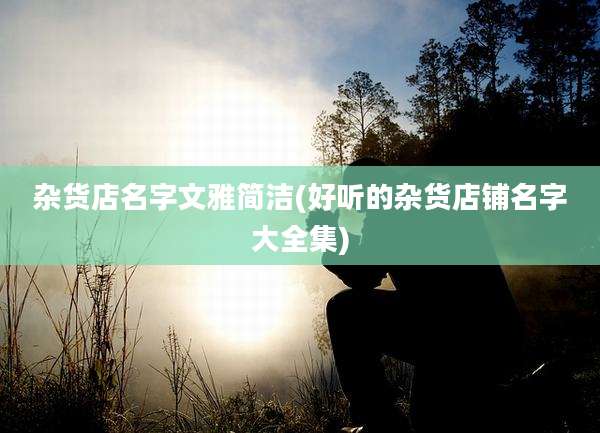 杂货店名字文雅简洁(好听的杂货店铺名字大全集)