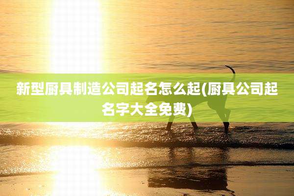 新型厨具制造公司起名怎么起(厨具公司起名字大全免费)