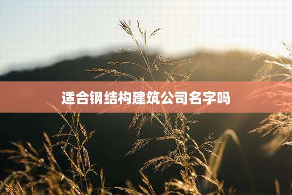 适合钢结构建筑公司名字吗