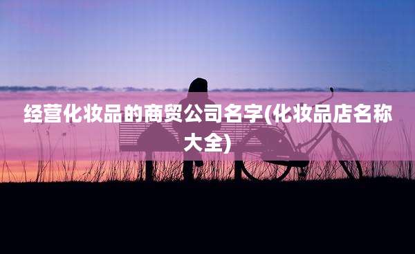 经营化妆品的商贸公司名字(化妆品店名称大全)