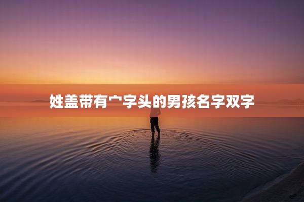 姓盖带有宀字头的男孩名字双字