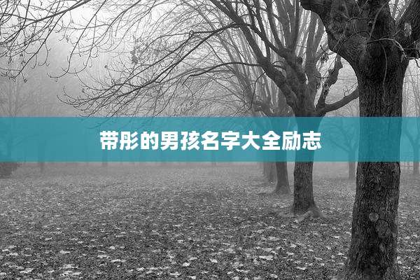 带彤的男孩名字大全励志