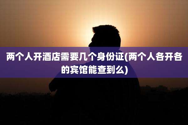两个人开酒店需要几个身份证(两个人各开各的宾馆能查到么)
