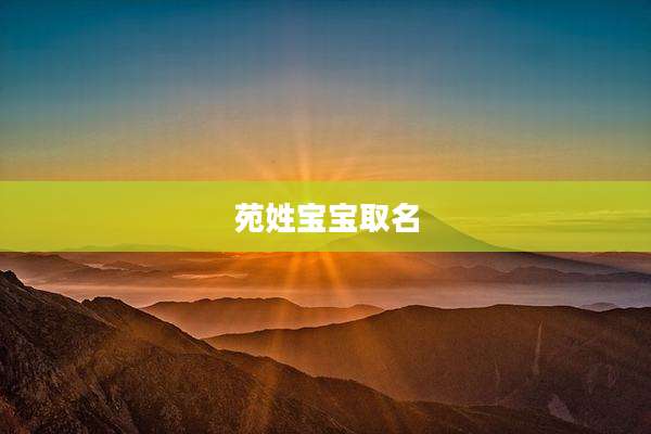 苑姓宝宝取名