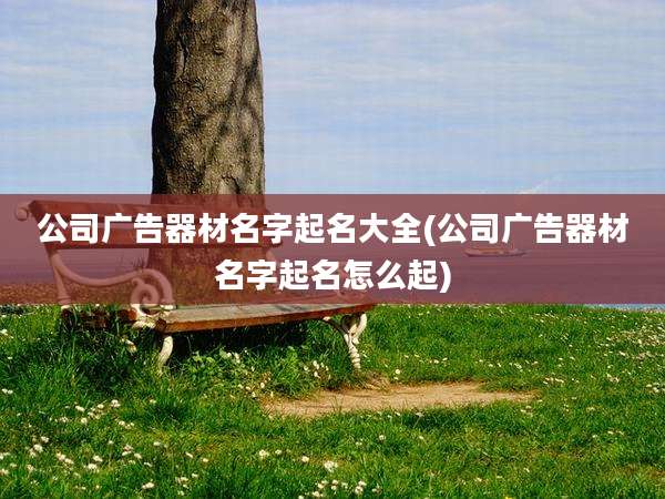 公司广告器材名字起名大全(公司广告器材名字起名怎么起)