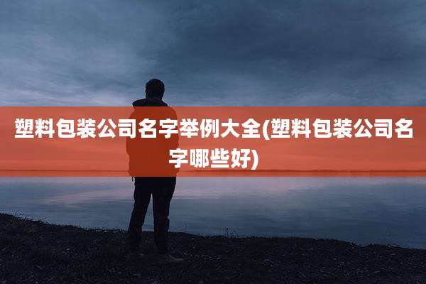 塑料包装公司名字举例大全(塑料包装公司名字哪些好)