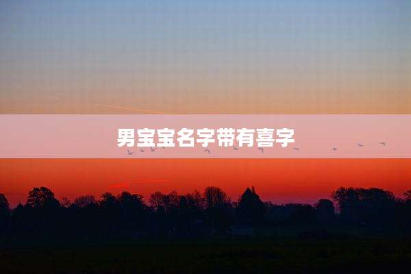 男宝宝名字带有喜字