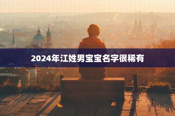 2024年江姓男宝宝名字很稀有