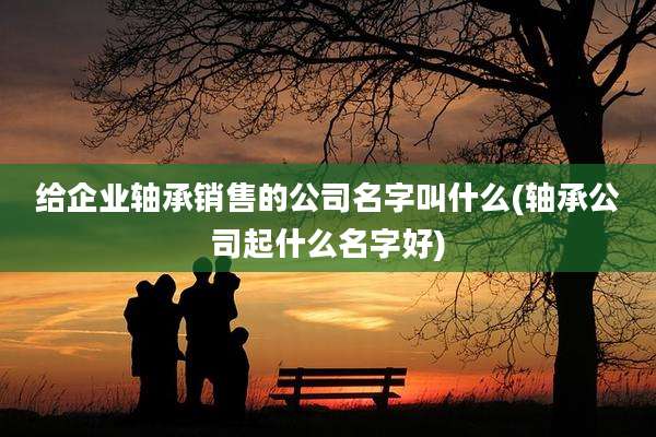 给企业轴承销售的公司名字叫什么(轴承公司起什么名字好)