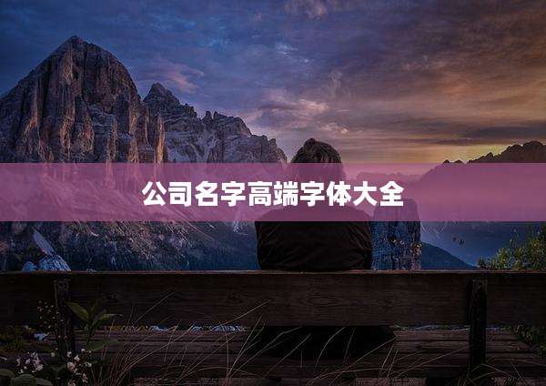 公司名字高端字体大全