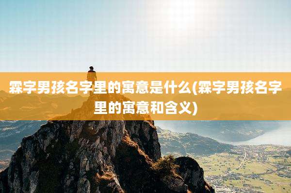 霖字男孩名字里的寓意是什么(霖字男孩名字里的寓意和含义)
