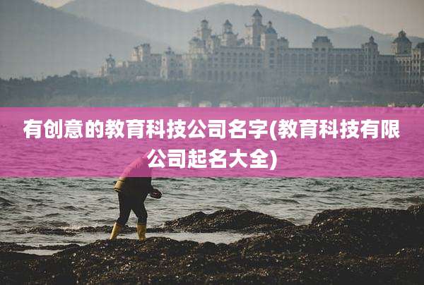 有创意的教育科技公司名字(教育科技有限公司起名大全)