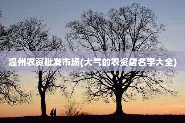 温州农资批发市场(大气的农资店名字大全)