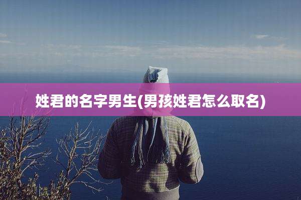 姓君的名字男生(男孩姓君怎么取名)