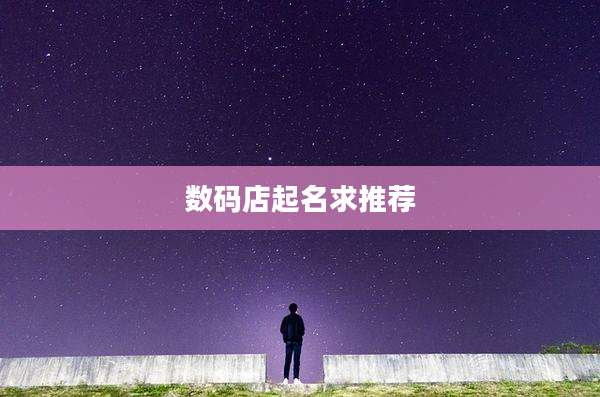 数码店起名求推荐