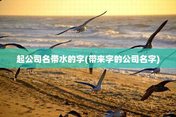 起公司名带水的字(带来字的公司名字)