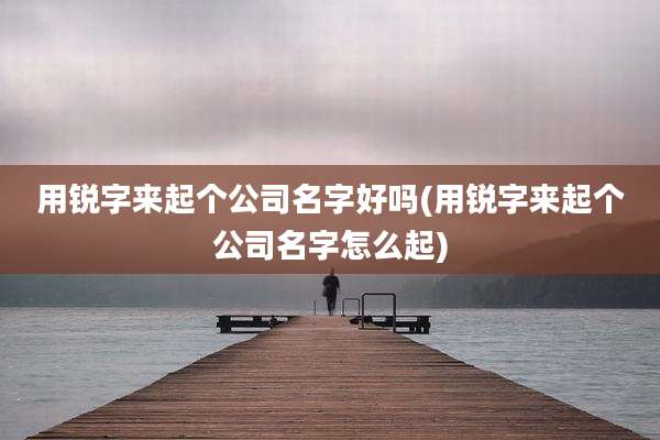 用锐字来起个公司名字好吗(用锐字来起个公司名字怎么起)