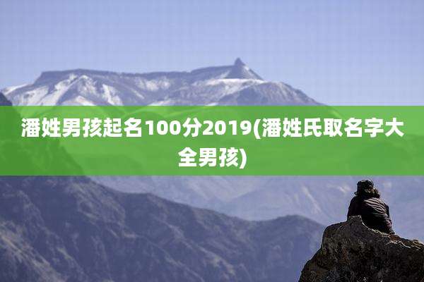 潘姓男孩起名100分2019(潘姓氏取名字大全男孩)
