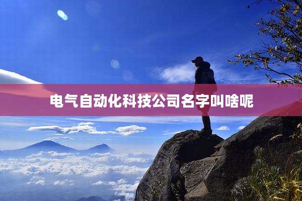 电气自动化科技公司名字叫啥呢