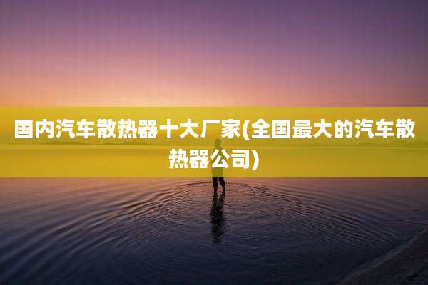 国内汽车散热器十大厂家(全国最大的汽车散热器公司)