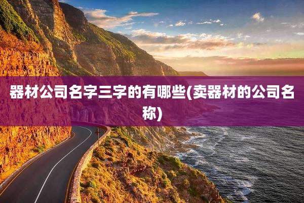 器材公司名字三字的有哪些(卖器材的公司名称)