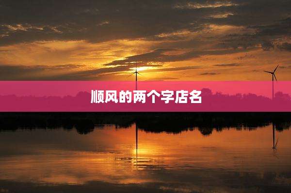 顺风的两个字店名
