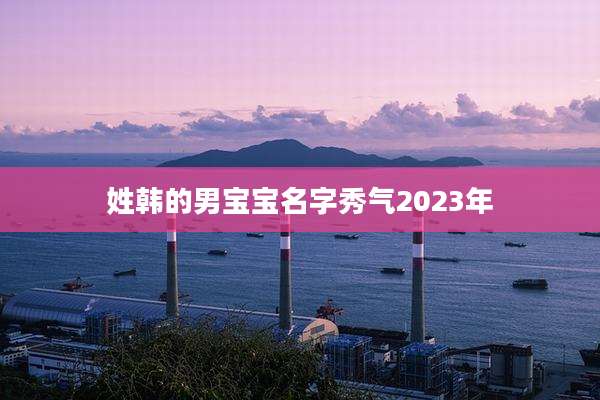 姓韩的男宝宝名字秀气2023年