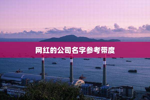 网红的公司名字参考带度